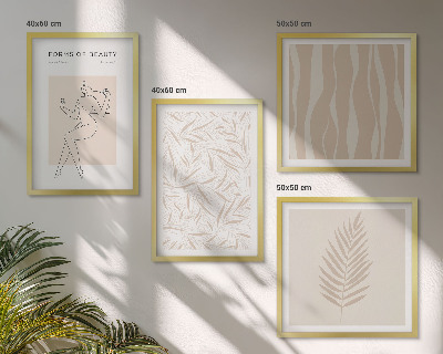 Billedsæt med ramme Minimalistiske plantemotiver
