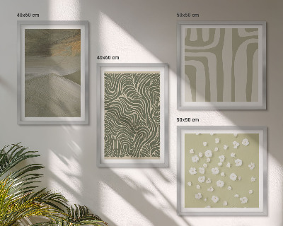 Billedsæt med ramme Abstrakte boho-mønstre