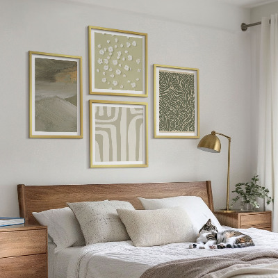 Billedsæt med ramme Abstrakte boho-mønstre