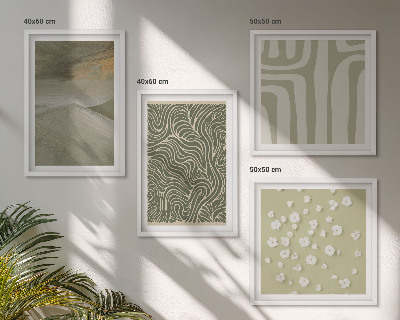 Billedsæt med ramme Abstrakte boho-mønstre