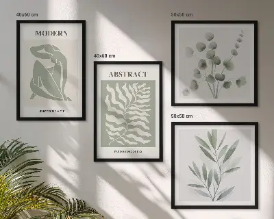 Matisse boho planteplakat med ramme