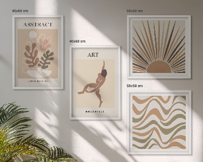 Billedvæg over sofa Matisse boho abstrakte mønstre