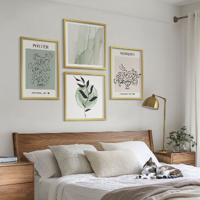 Billedvæg over sofa Blomster i en moderne vase