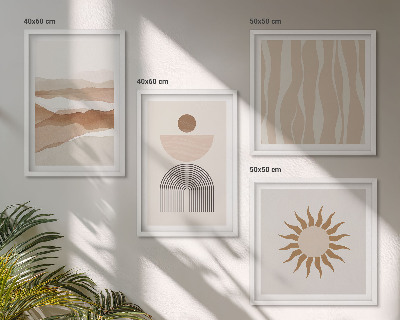 Billedsæt med ramme Abstrakt landskabsgeometri