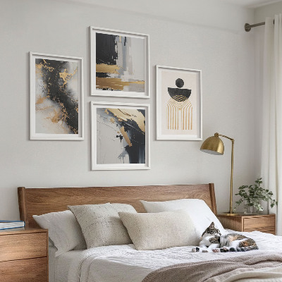 Billedvæg over sofa Abstrakt geometrisk komposition