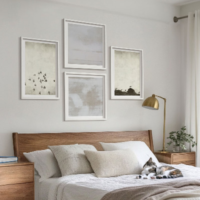 Billedsæt med ramme Minimalistiske fugle i flugt