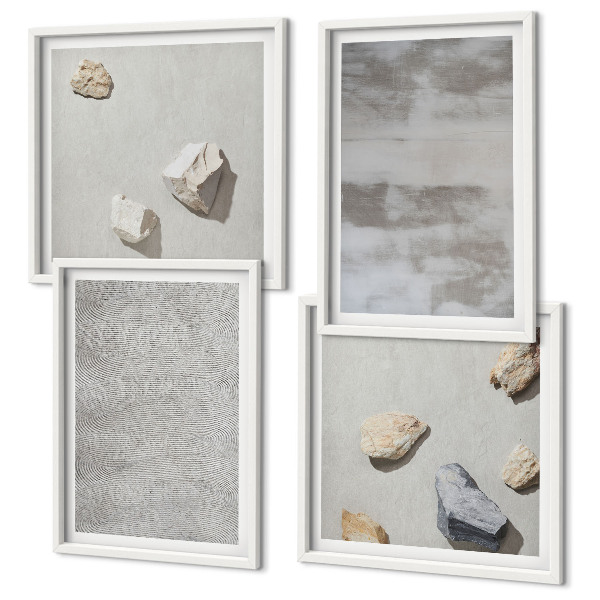 Billedsæt med ramme Moderne minimalistiske teksturer