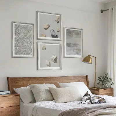 Moderne minimalistiske teksturer billedsæt med ramme