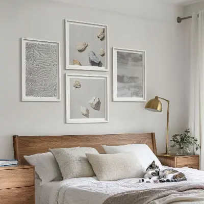 Moderne minimalistiske teksturer billedsæt med ramme