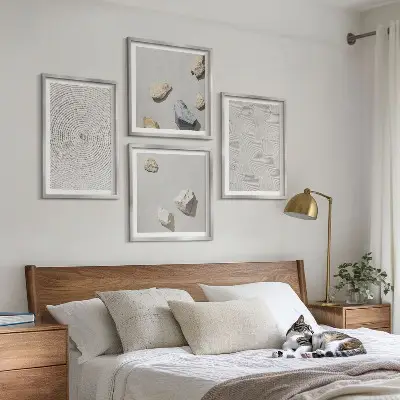 Geometriske papsten billedvæg til ophæng over sofaen