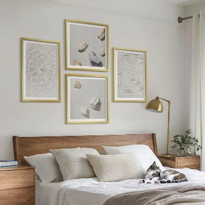 Geometriske papsten billedvæg til ophæng over sofaen
