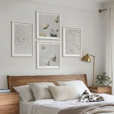 Geometriske papsten billedvæg til ophæng over sofaen