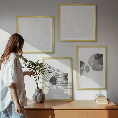 Abstrakt kunst på lærred vægdekoration til ophæng over sofa