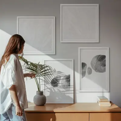 Abstrakt kunst på lærred vægdekoration til ophæng over sofa