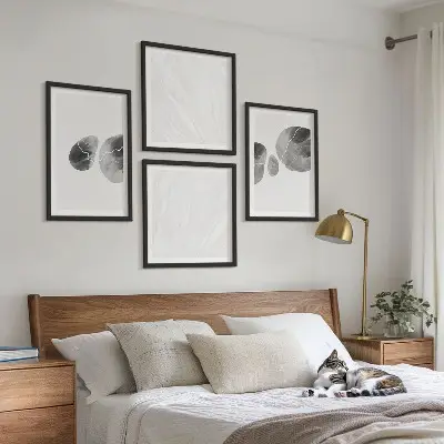 Abstrakt kunst på lærred vægdekoration til ophæng over sofa