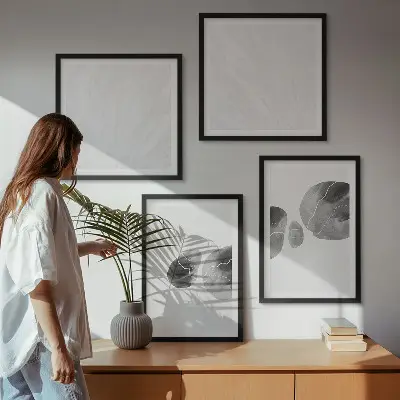 Abstrakt kunst på lærred vægdekoration til ophæng over sofa