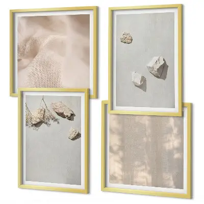 Vægdekoration med stenmotiv boho-stil til ophæng over sofaen