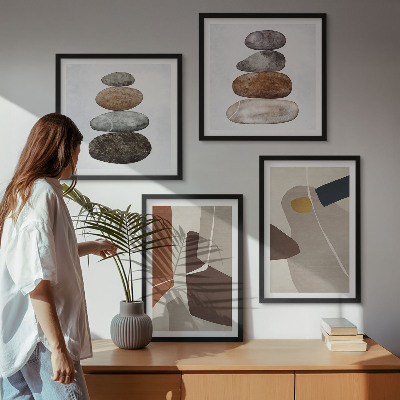 Billedsæt med ramme Abstrakte boho-former