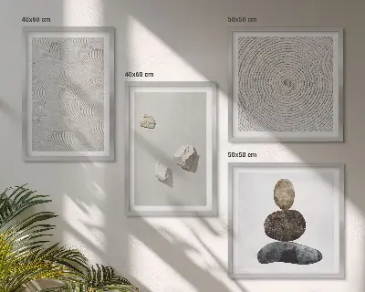 Moderne maleri af sandsten billedsæt med ramme