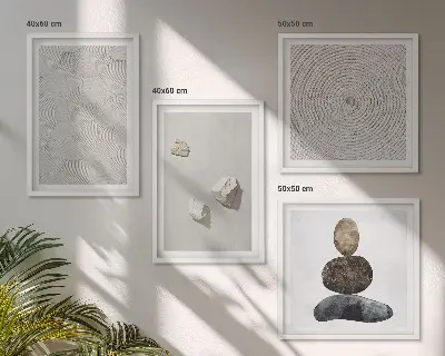 Moderne maleri af sandsten billedsæt med ramme