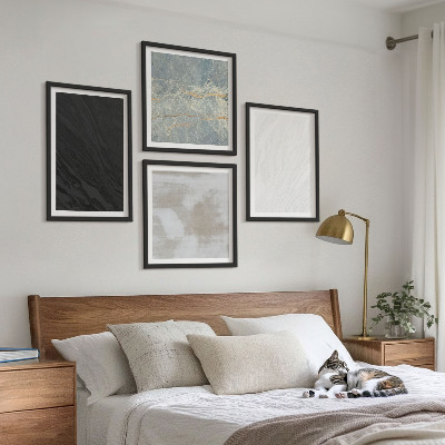 Billedvæg over sofa Stenteksturer