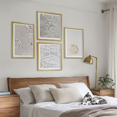 Billedsæt med ramme Lyse boho sandteksturer