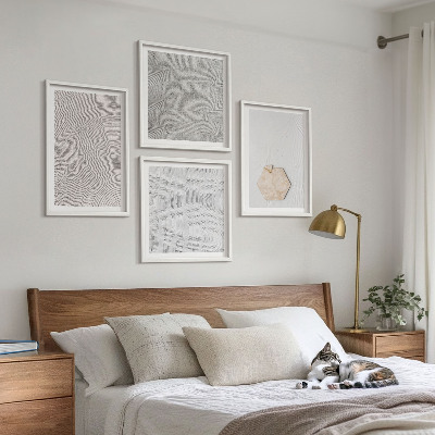 Billedsæt med ramme Lyse boho sandteksturer