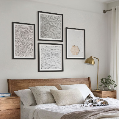 Billedsæt med ramme Lyse boho sandteksturer