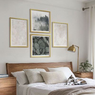Billedvæg over sofa Sten pastel marmor