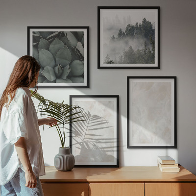 Billedvæg over sofa Sten pastel marmor