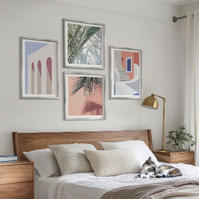 Billedsæt med ramme Illustrationer af byens arkitektur