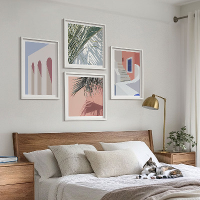 Billedsæt med ramme Illustrationer af byens arkitektur