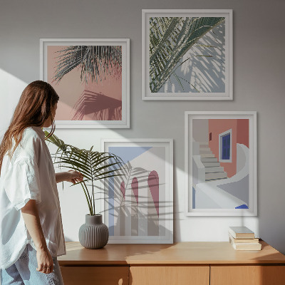 Billedsæt med ramme Illustrationer af byens arkitektur