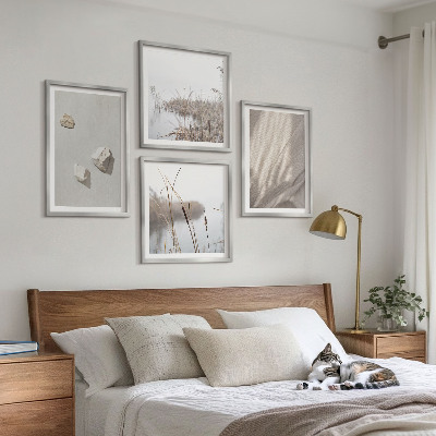 Billedvæg over sofa Nærbilleder af boho-stilstrukturen