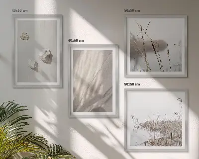 Billedvæg til sofa nærbilleder af boho-teksturer