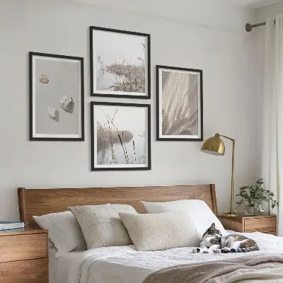 Billedvæg til sofa nærbilleder af boho-teksturer