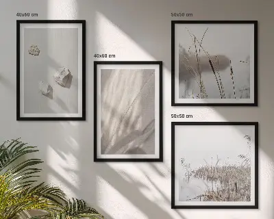 Billedvæg til sofa nærbilleder af boho-teksturer