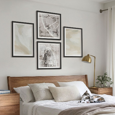Billedvæg over sofa Maling tekstur minimalisme