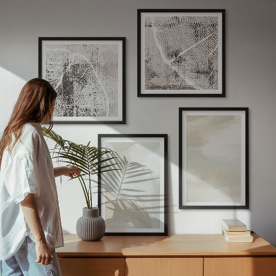 Billedvæg over sofa Maling tekstur minimalisme