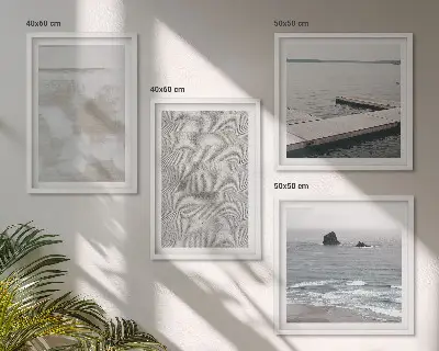 Billedvæg til over sofaen moderne abstrakt design med teksturer
