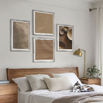 Billedvæg over sofa Moderne stenstrukturer