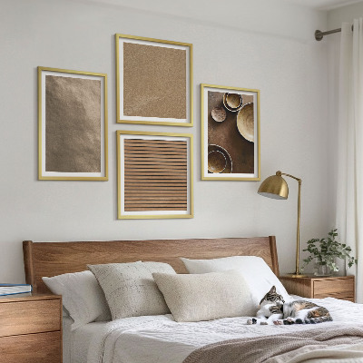 Billedvæg over sofa Moderne stenstrukturer