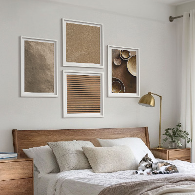 Billedvæg over sofa Moderne stenstrukturer