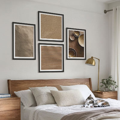 Billedvæg over sofa Moderne stenstrukturer