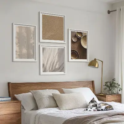 Billedsæt med ramme med minimalistiske teksturer