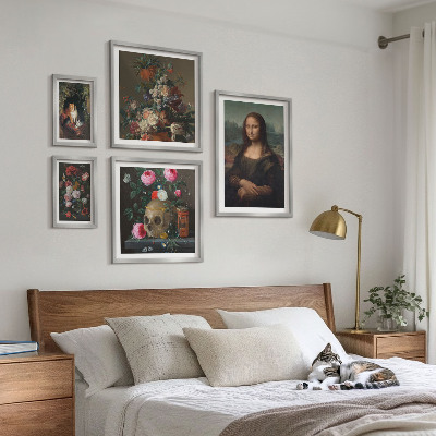 Billedkomposition til væg Vintage blomsterportrætter