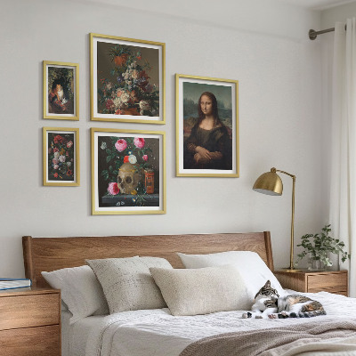Billedkomposition til væg Vintage blomsterportrætter