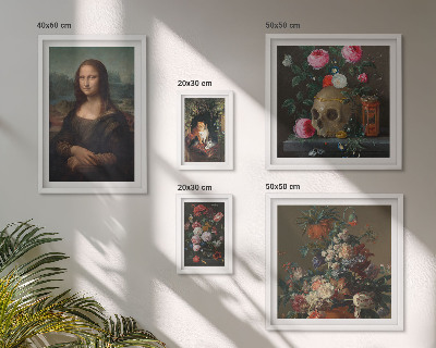 Billedkomposition til væg Vintage blomsterportrætter