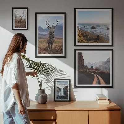 Billedkomposition til væg Natur vilde dyr landskaber