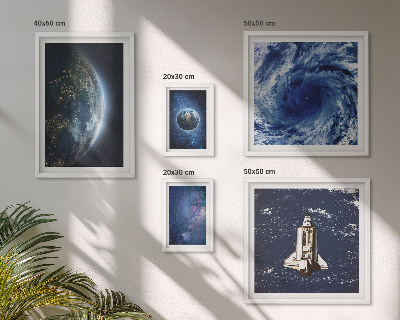 Billedkomposition til væg Jordens kosmiske landskaber